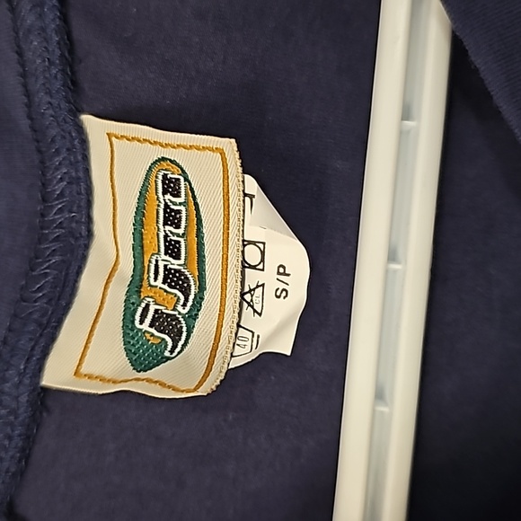 Vtg Labatt Blue poker crop top dark blue ladies small - Picture 4 of 5